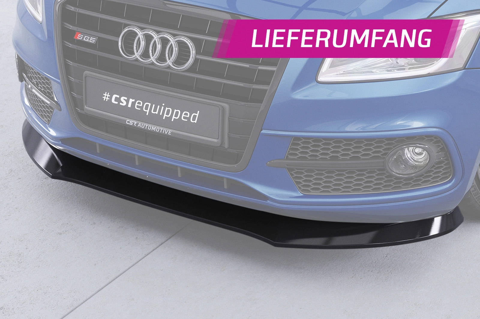 Voorspoiler passend voor Audi SQ5 (8R) glans zwart – 2013–2017