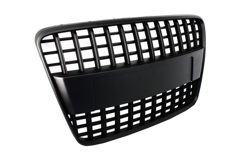 Grill passend voor Audi Q7 4L (2006-2015) S-Line Matte Black Embleemloos