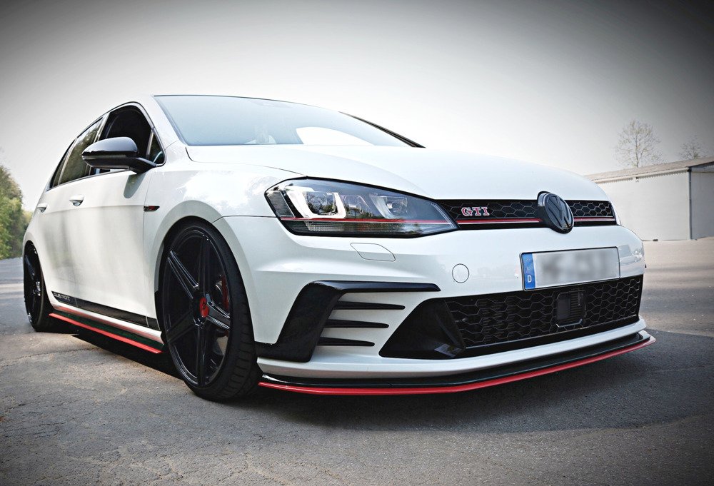 Voorspoiler passend voor VW Golf 7 GTI Clubsport Glans Zwart