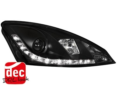 Koplampen Ford Focus 01-04 Devil Eyes DRL look 2 zwart