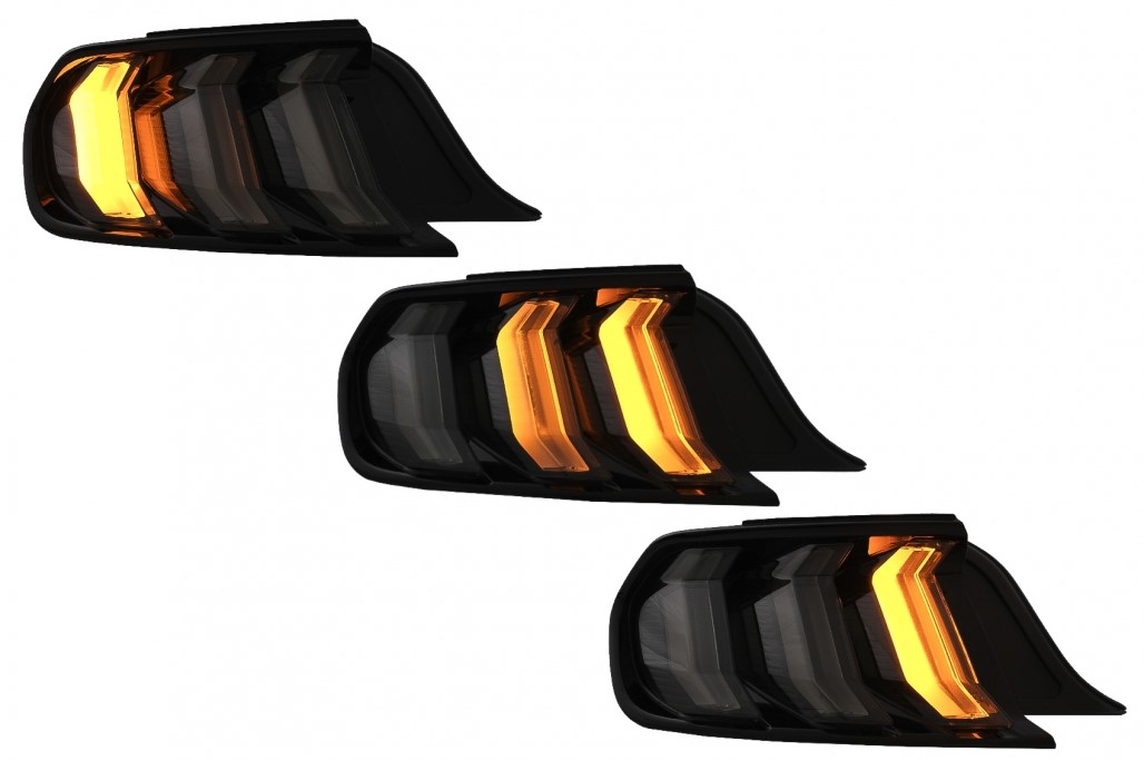 Achterlichten Ford Mustang VI S550 15-22 Dynamic Zwart Smoke