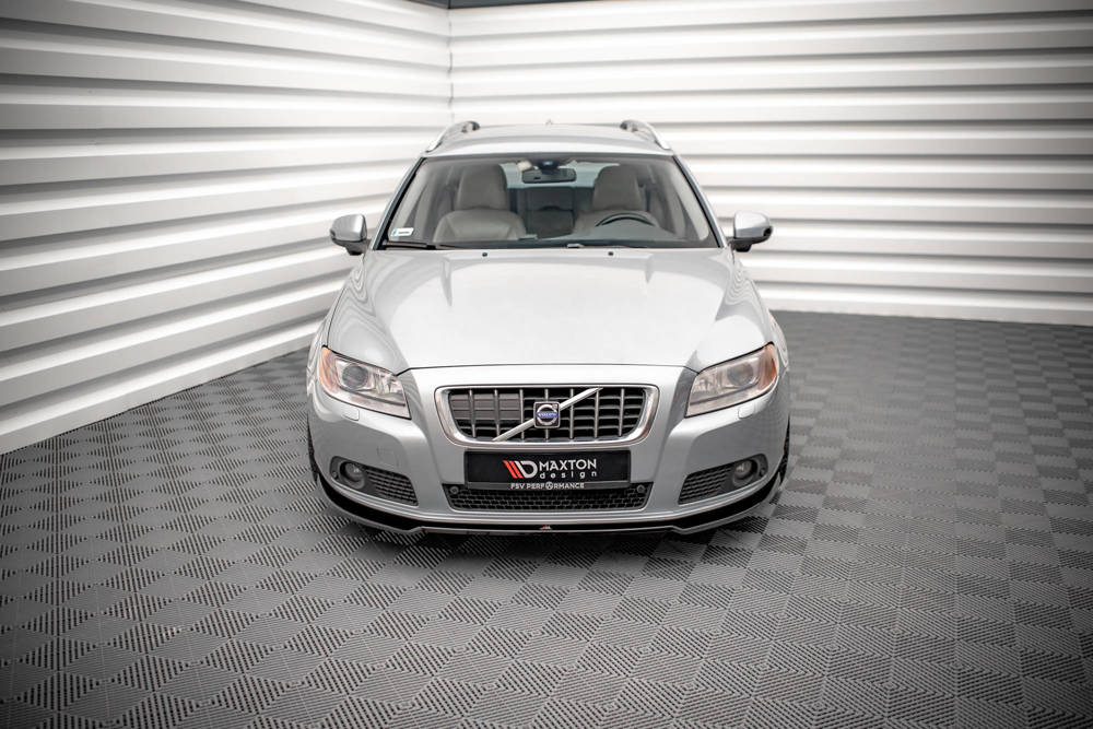 Voorspoiler V.2 Volvo V70 MK3 Maxton Glans Zwart