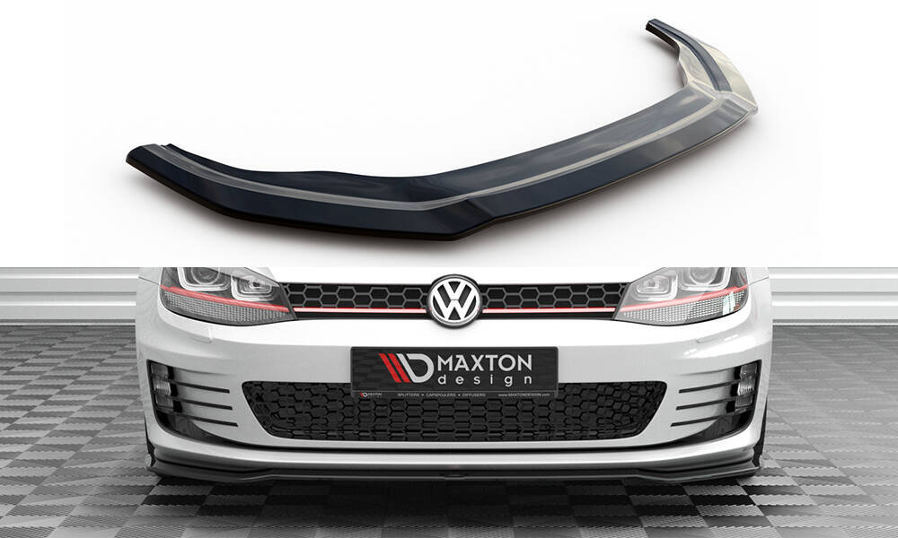 Voorspoiler passend voor VW Golf 7 GTI Glans Zwart v.3