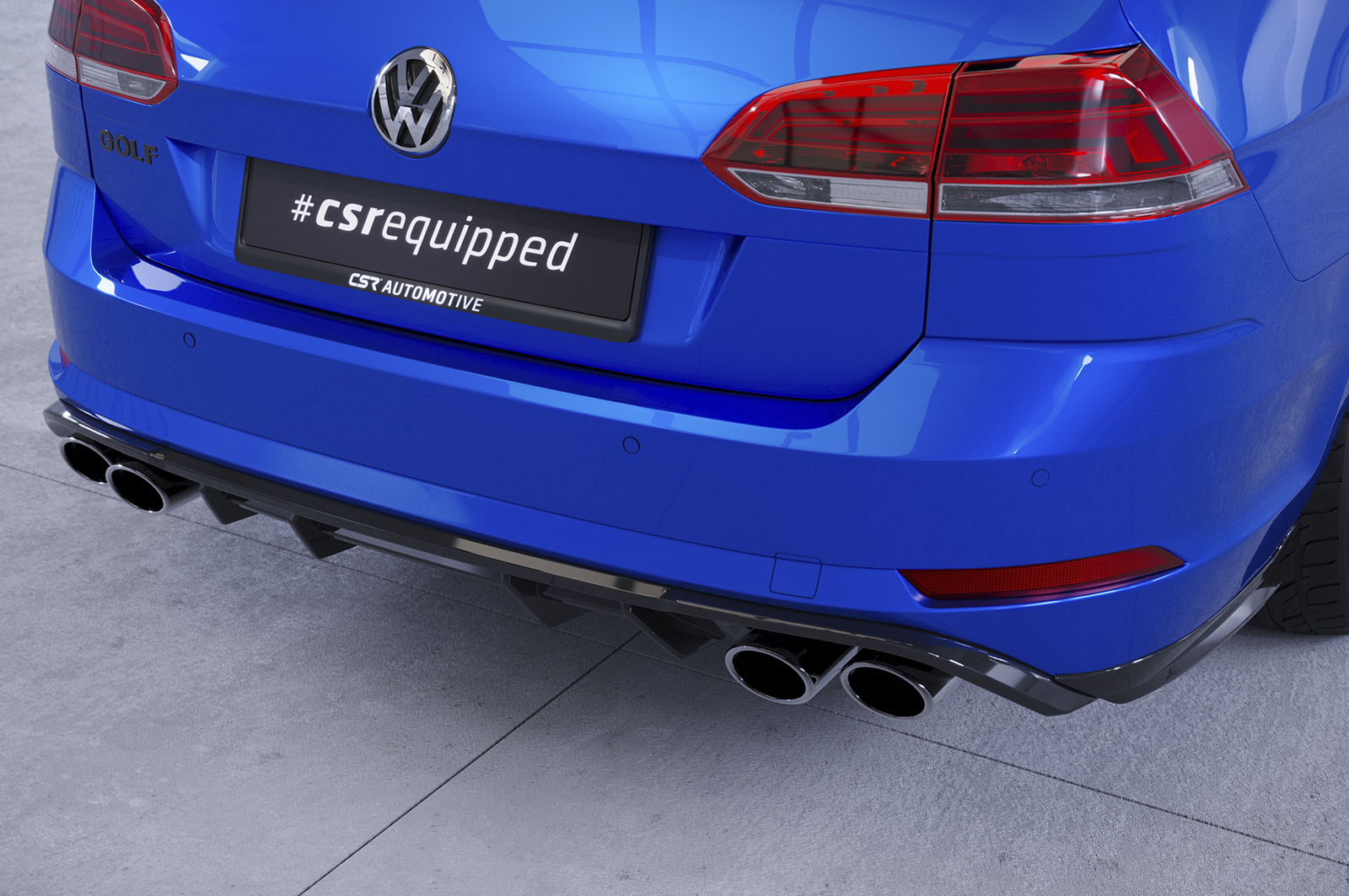 Diffuser passend voor Volkswagen Golf 7 R Variant FL CSR Glans Zwart