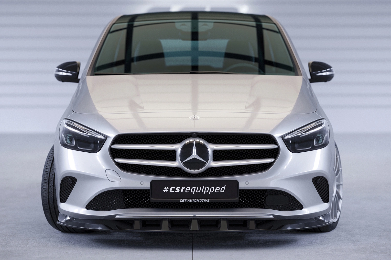 Voorspoiler passend voor Mercedes-Benz B-Klasse W247 Glans Zwart – CSR Automotive