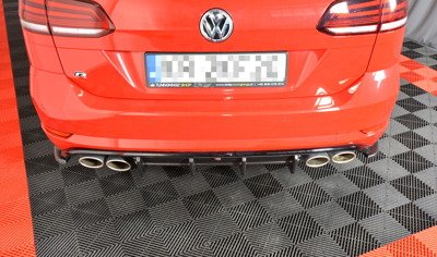 Diffuser passend voor VW Golf 7.5 R Facelift Glans Zwart
