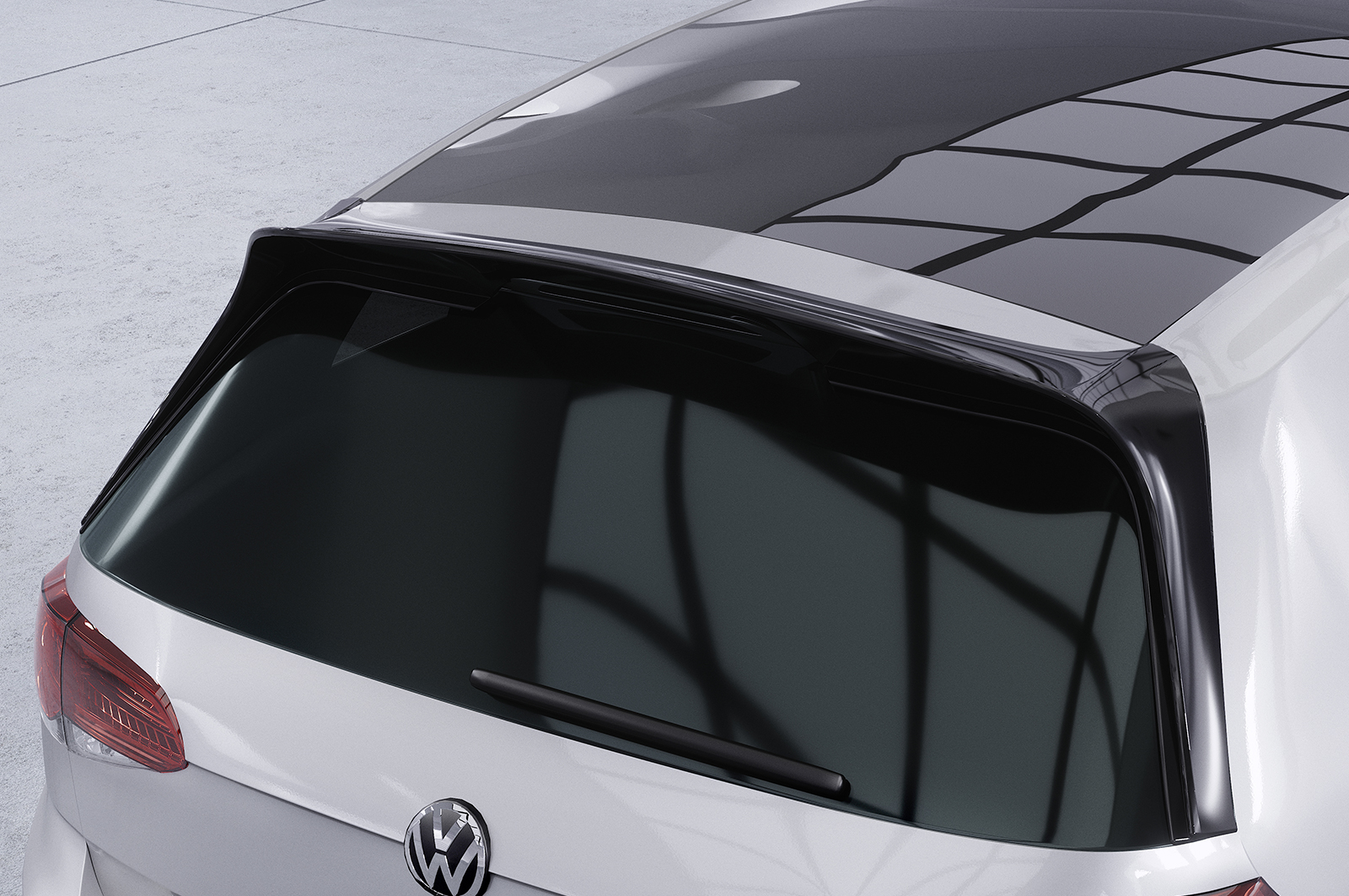Spoiler passend voor Volkswagen Golf 7 Clubsport Look CSR Glans Zwart
