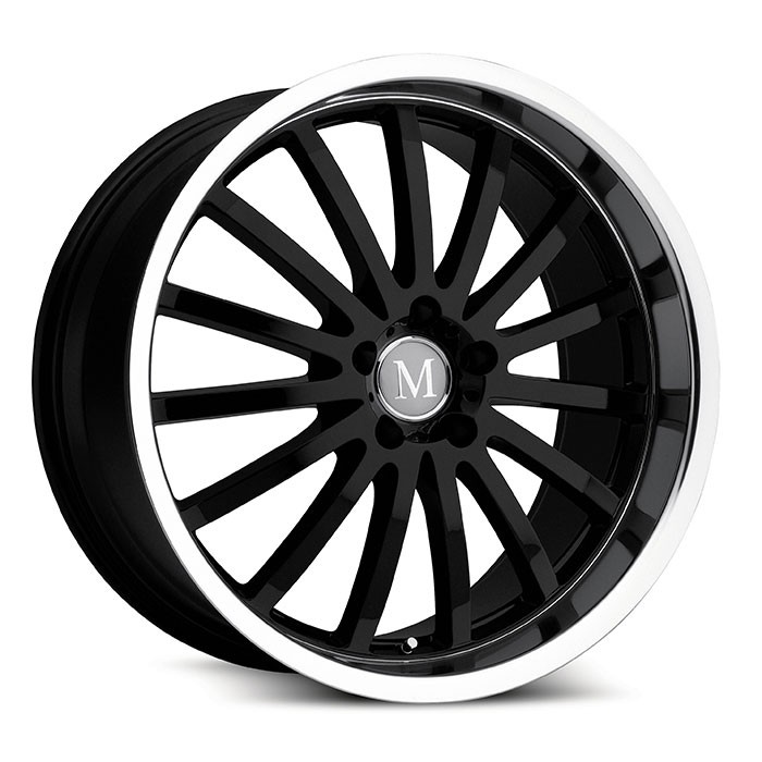 Velgen Mandrus Millenium 19x9,5 5x112 ET53 Glanzend Zwart + Mach