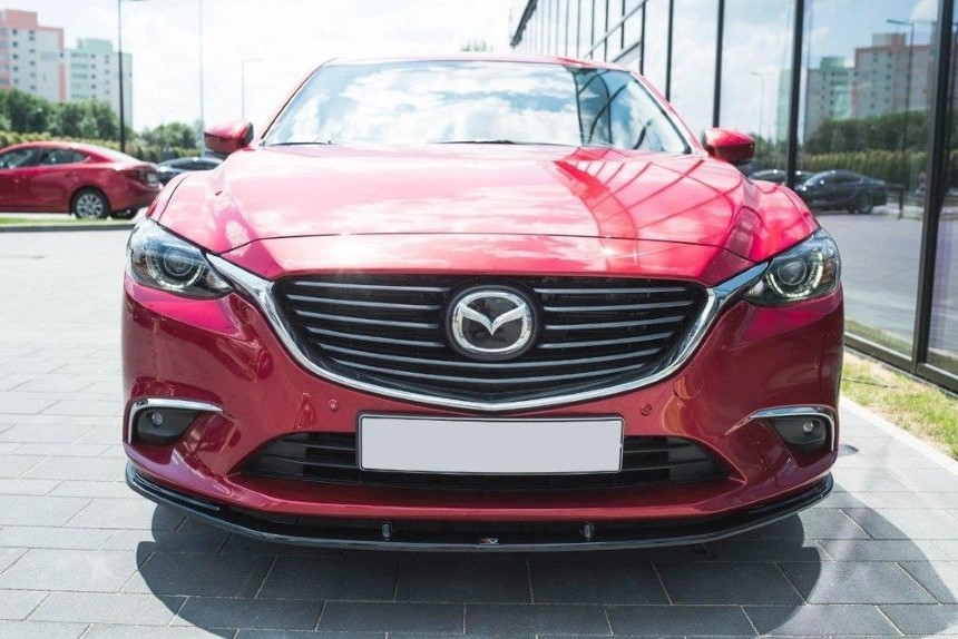 Voorspoiler Mazda 6 GJ Mk3 Maxton Design glans zwart