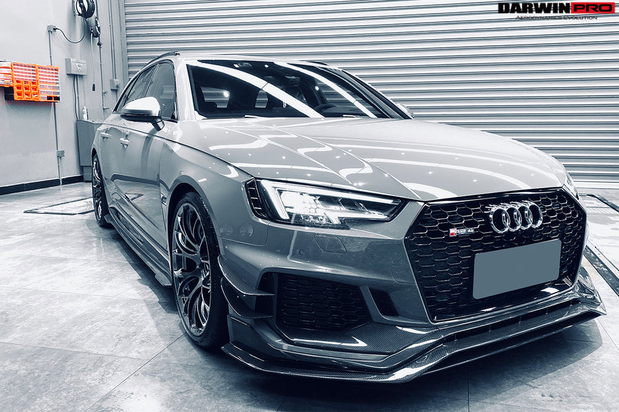 Audi RS4 B9 BKSS Style Front Canards Carbon 2017-2019