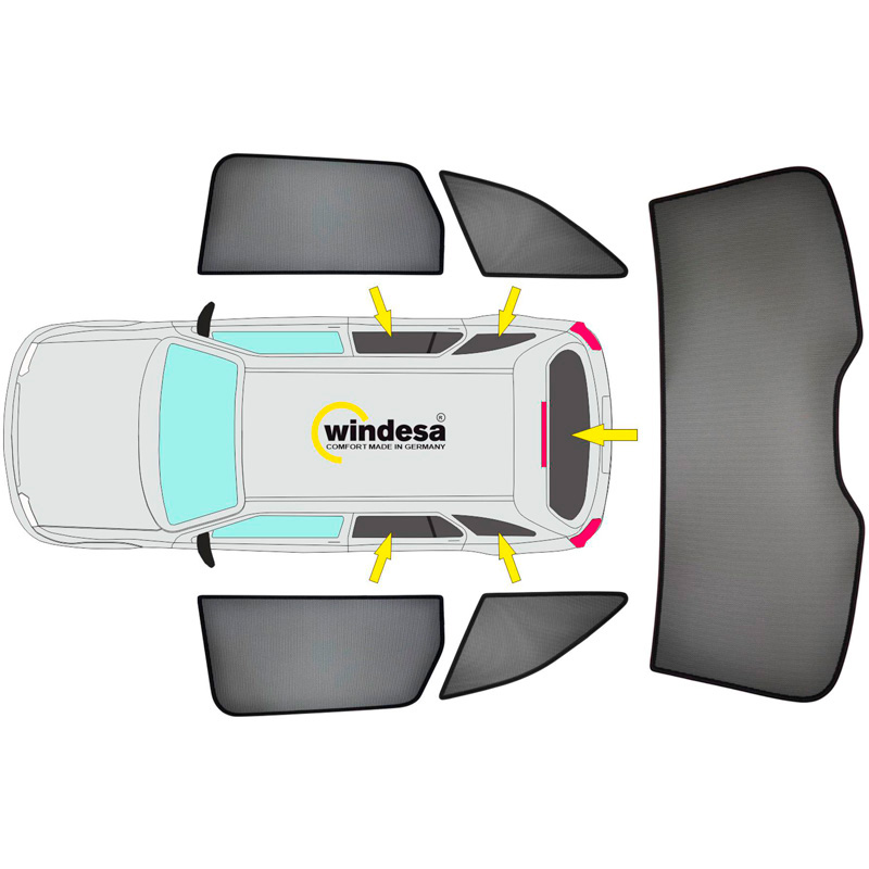 SunClip Zicht- & Zonwering  Skoda Kamiq (NW) 2019-2024