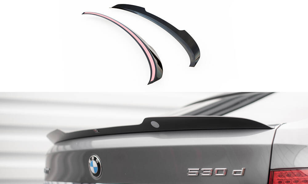 Spoiler passend voor BMW 5 GT M Pakket F07 Maxton Glans Zwart