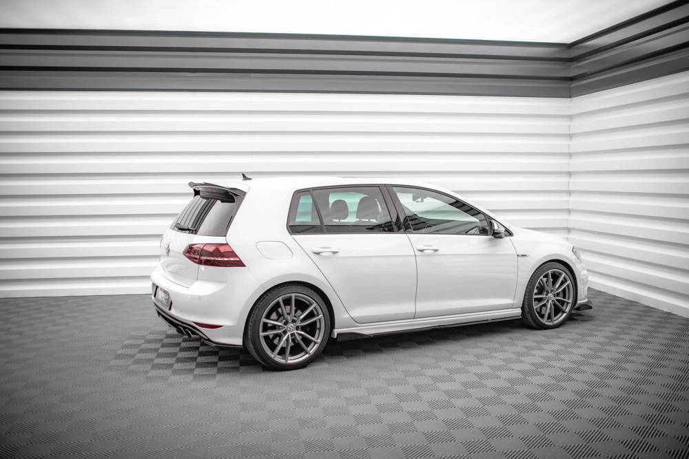 Zijskirts passend voor VW Golf 7 R Maxton Glans Zwart V.2