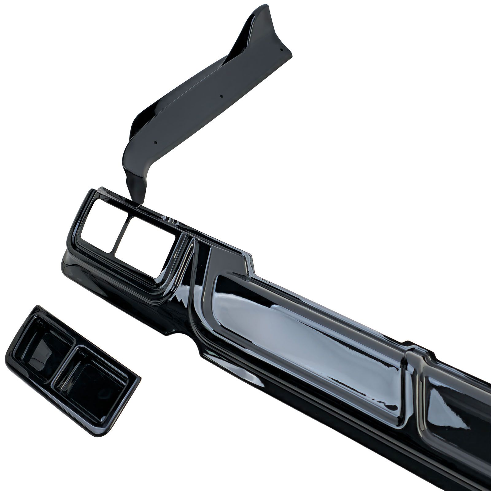 Achterbumper Diffuser Ford Tourneo Transit Custom 2023- Glanzend zwart