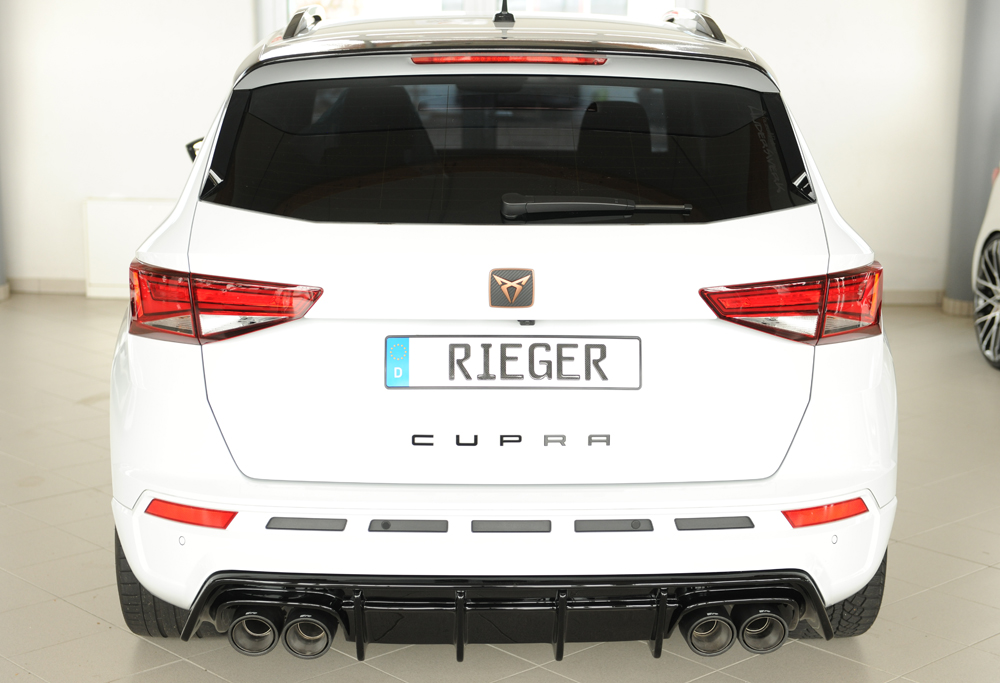 Diffuser passend voor Seat Ateca 5FP Cupra Rieger Glans Zwart