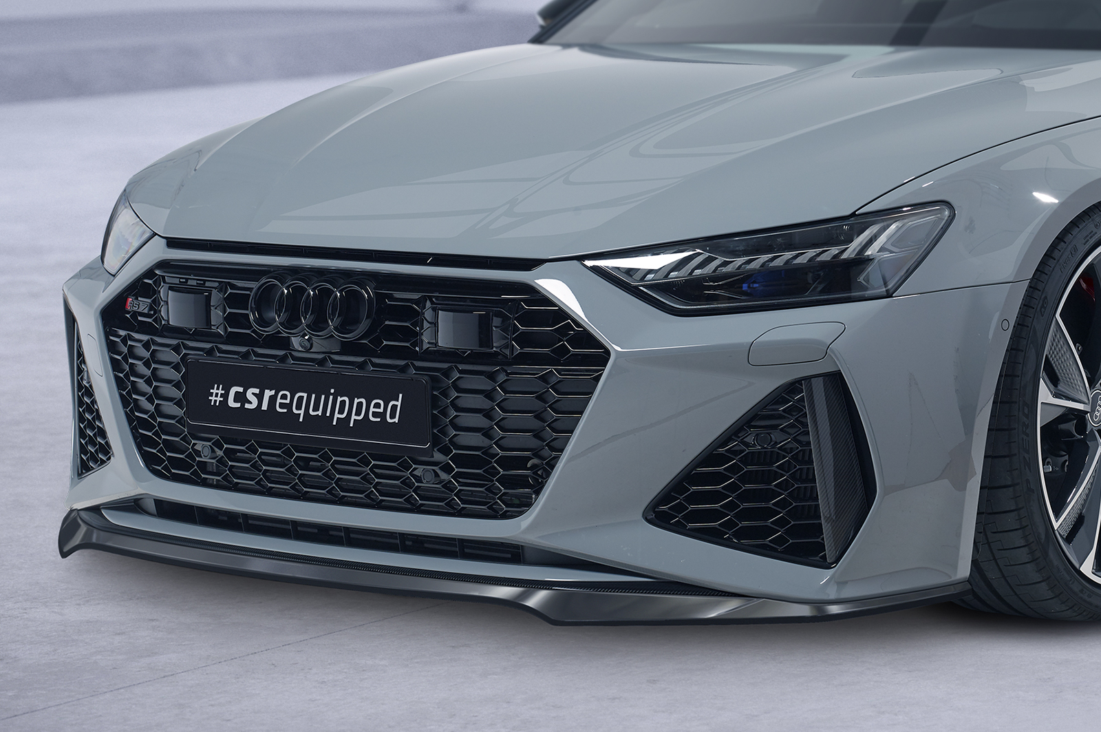 Voorspoiler passend voor Audi RS6 C8 / RS7 C8 (4K) CSR Glans Zwart
