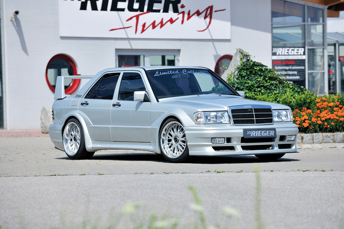 Bodykit passend voor Mercedes W201 190E Rieger EVO Look Widebody