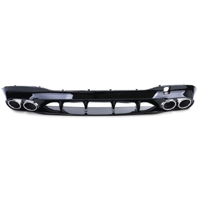 Diffuser passend voor Mercedes CLA C118 glans zwart met Sierstukken