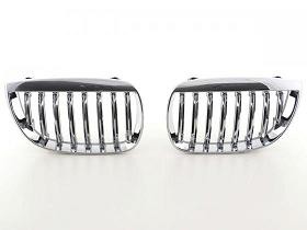 Grill passend voor BMW 1er Typ E87 Bj. 05- chroom zwart