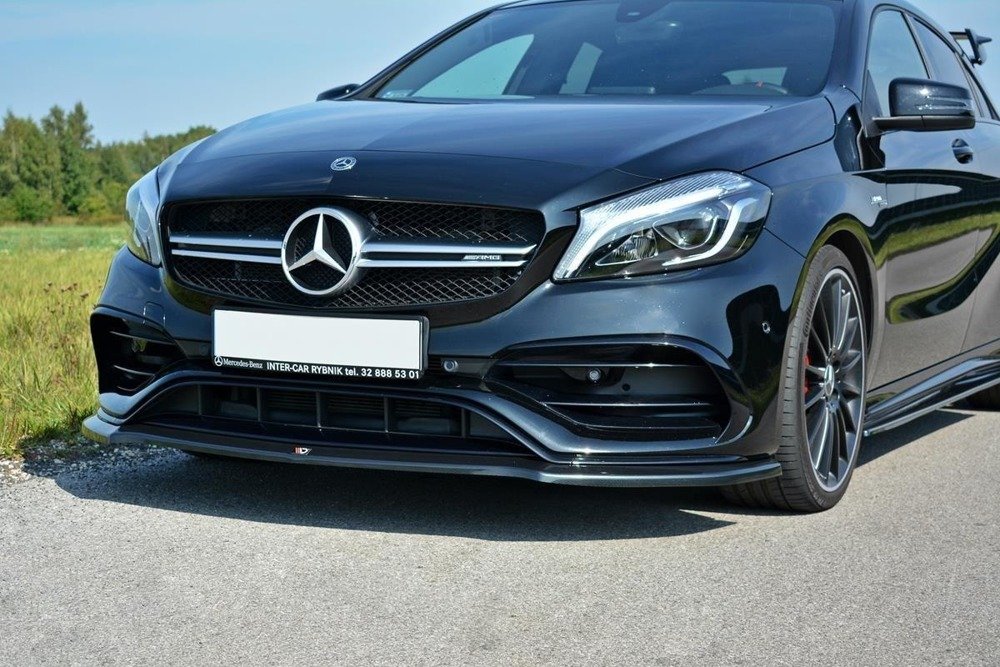 Zijskirts passend voor Mercedes A45 W176 CLA45 W117 AMG Facelift Glans Zwart