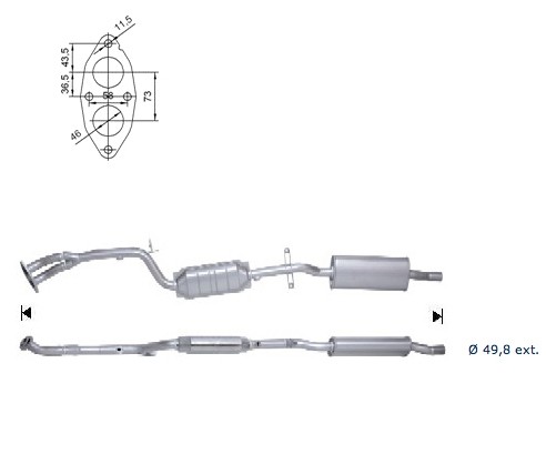 BMW 318i Ti Compact 1995 cc 105 Kw / 143 cv N42 E46 Magnaflow CA