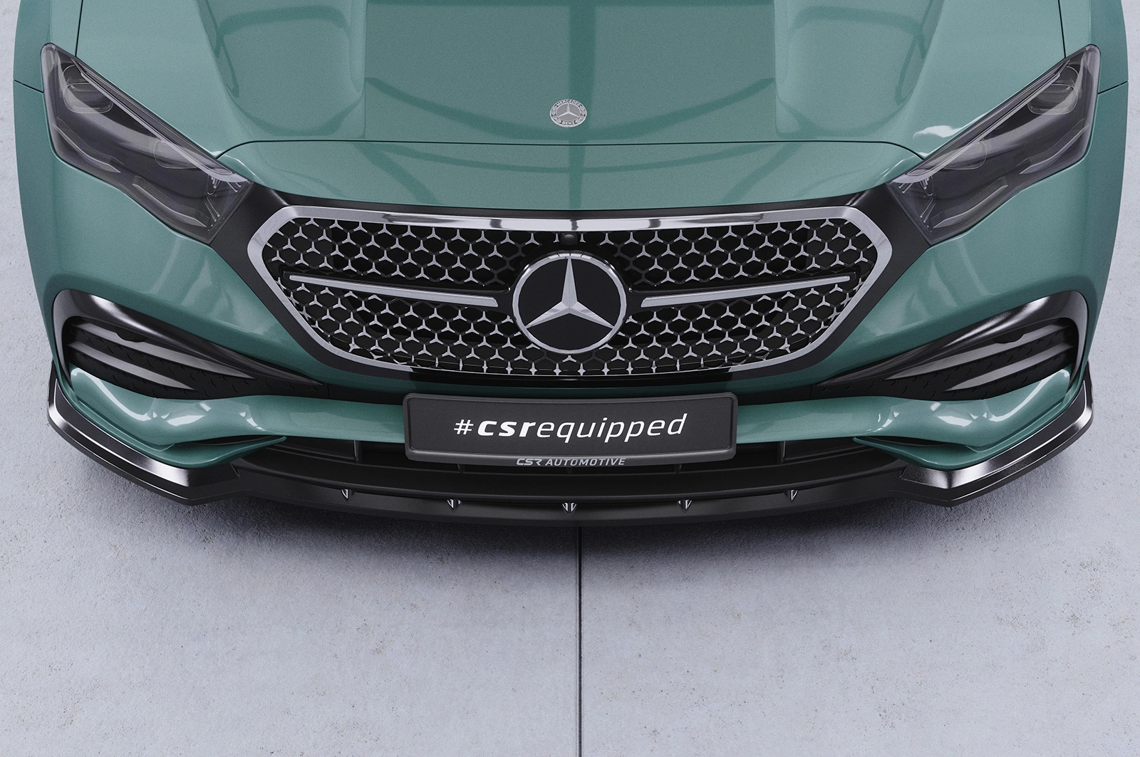 Voorspoiler passend voor Mercedes-Benz E-Klasse W214 / S214 Glans Zwart – CSR Automotive 