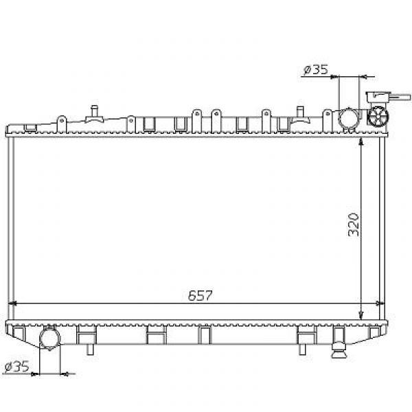 Radiator N14 Y10/ALMERA 90-98 320x657 2.0D+TD 35mm