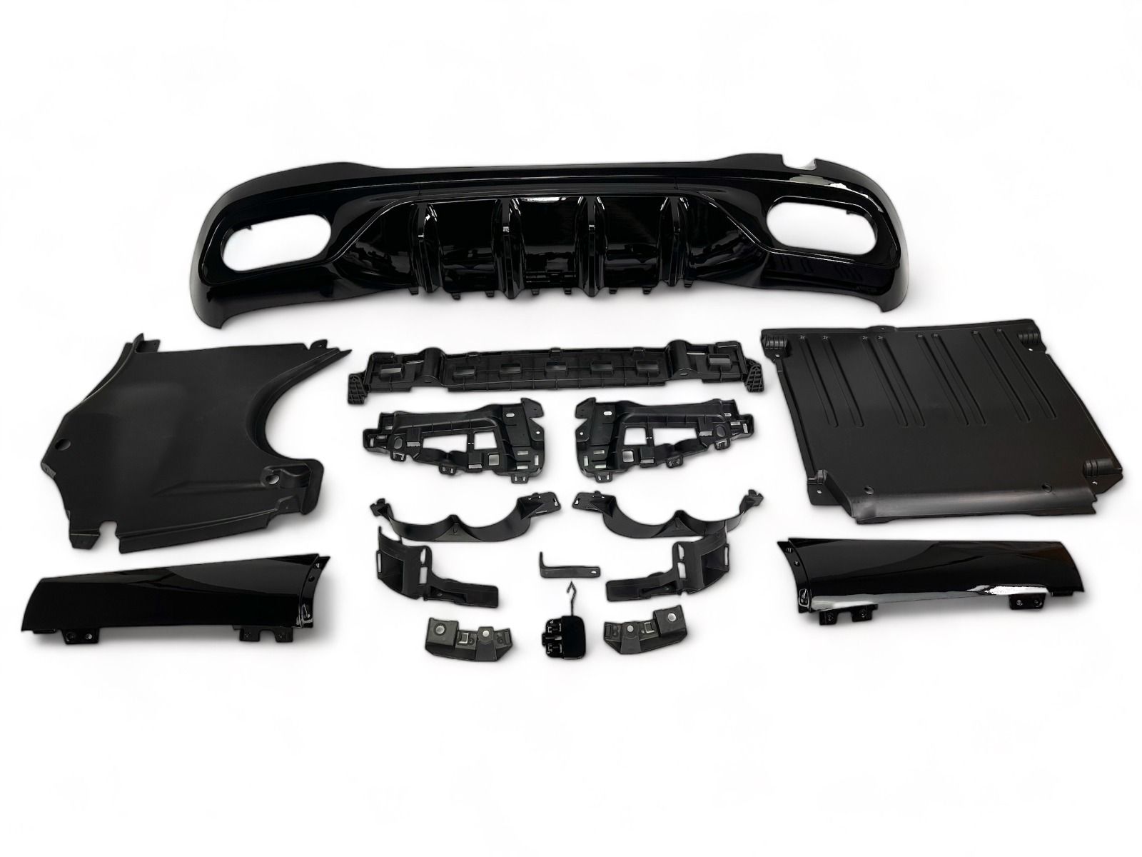 Diffuser passend voor Mercedes C Klasse W206 S206 C43 AMG Look Zwart