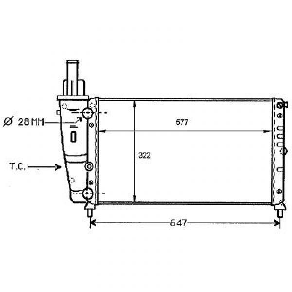 Radiator LANCIA YPUNTO 93-99 577-322 1.2 585LANCIA Y 16V
