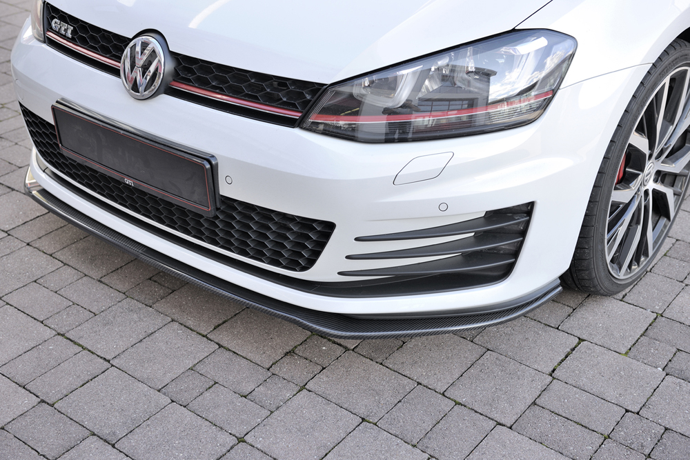 Voorspoiler passend voor VW Golf 7 GTI / GTD Rieger Carbon