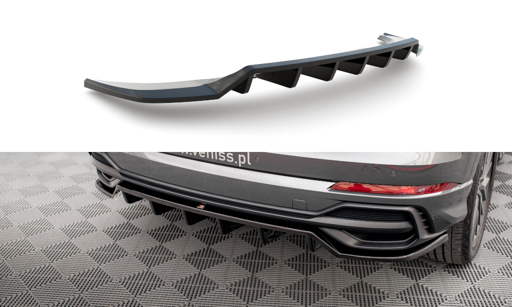 Diffuser passend voor Audi Q3 S-Line F3 Maxton Glans Zwart