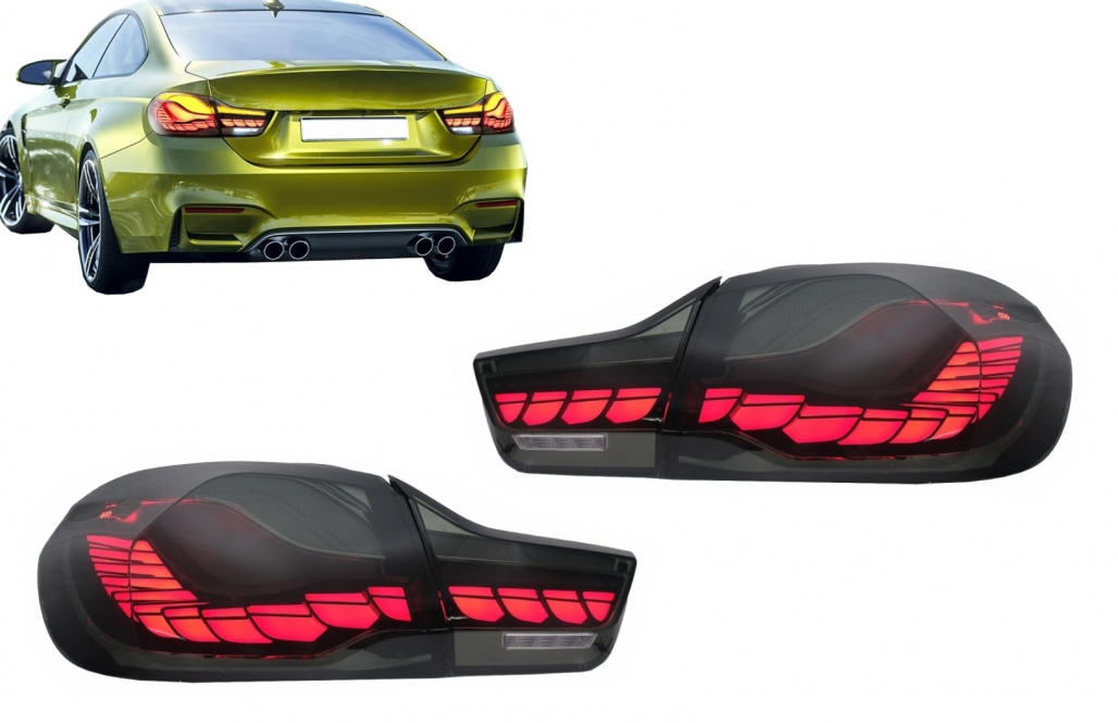 Achterlichten passend voor BMW F32 F33 F36 F82 F83 2011-2019 LCI Design OLED smoke