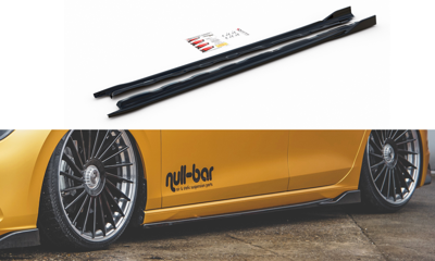 Zijskirts passend voor Volkswagen Golf 8 Glans Zwart