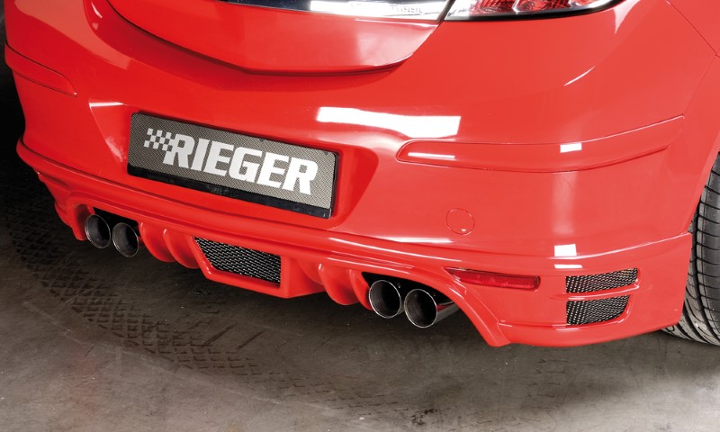 Achterbumper Diffuser met uitsparing voor enkele einddemper links Opel As