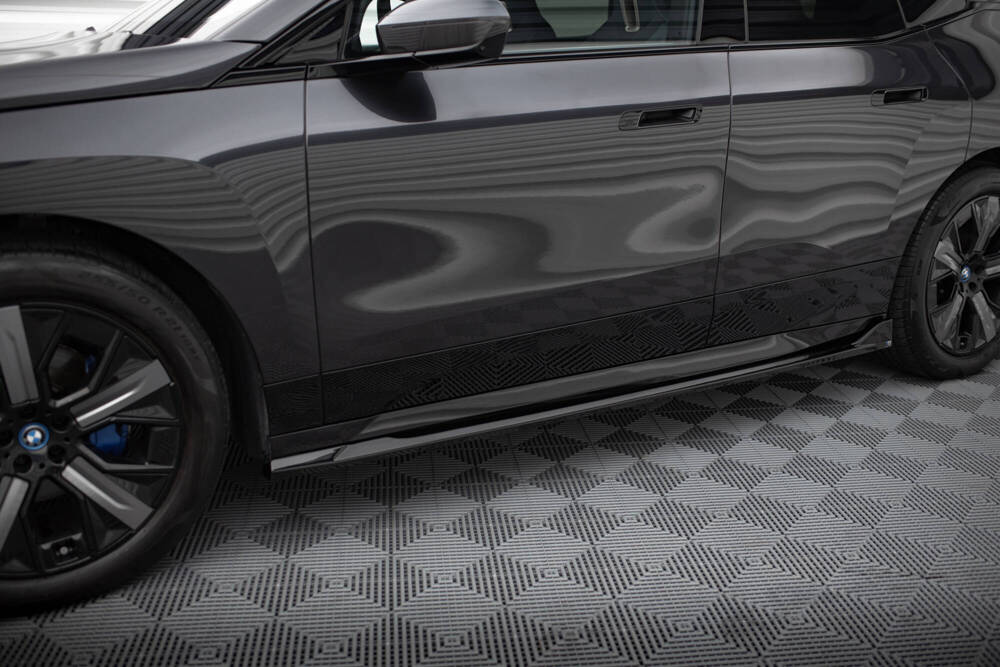 Zijskirts passend voor BMW iX i20 Maxton Glans Zwart