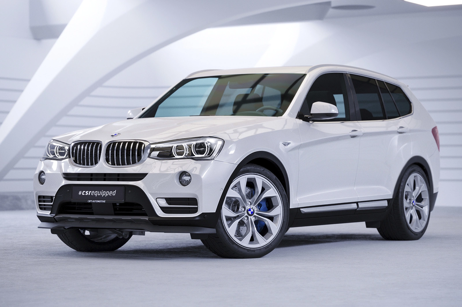 Voorspoiler passend voor BMW X3 (F25) LCI Glans Zwart – CSR Automotive
