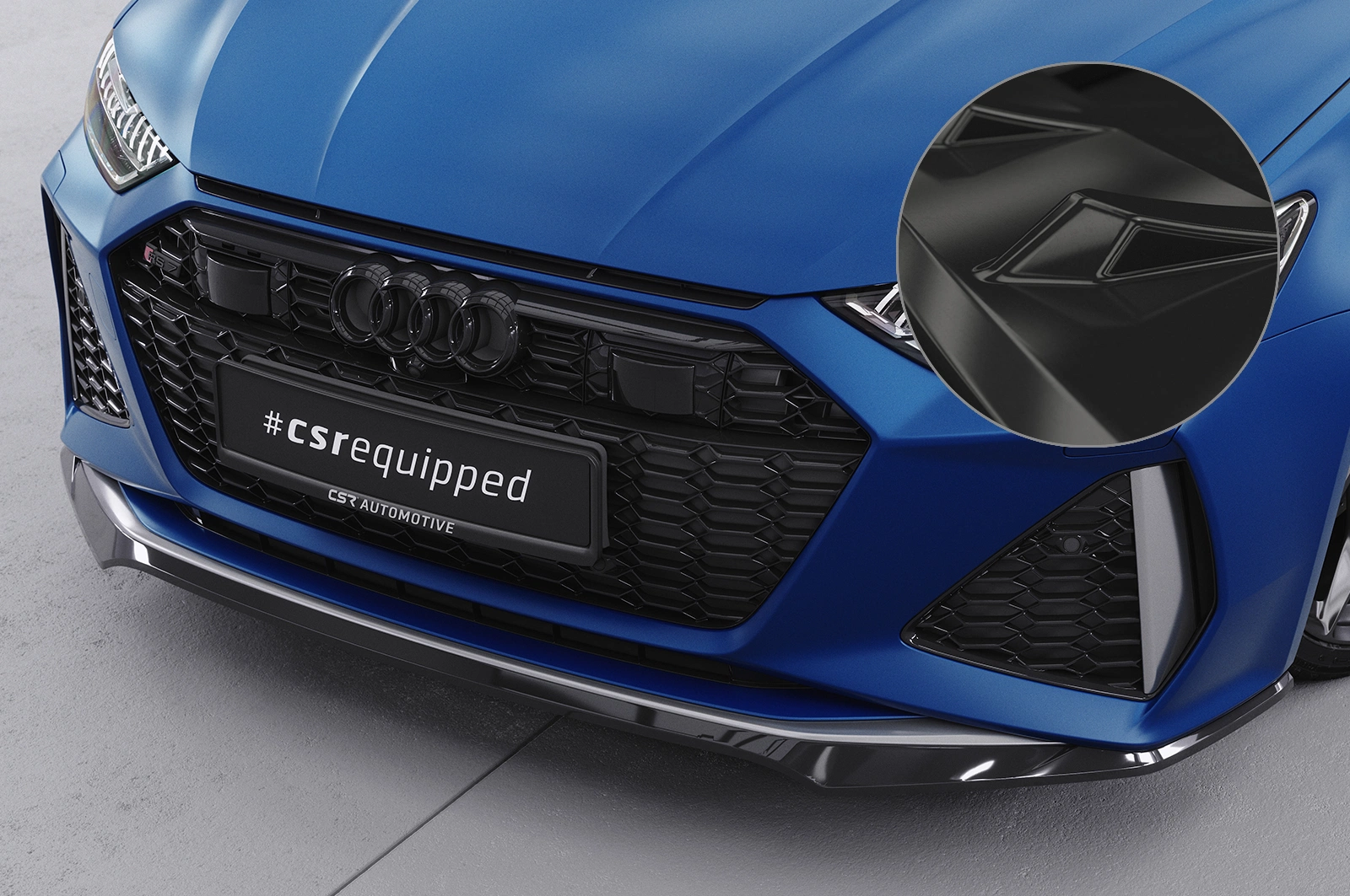 Voorspoiler passend voor Audi RS6 C8 / RS7 C8 (4K) Glans Zwart van CSR Automotive (2019-)