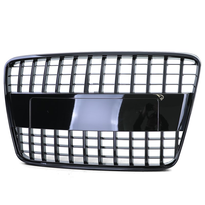 Grill passend voor Audi Q7 4L 05-09 Honingraad Glans zwart