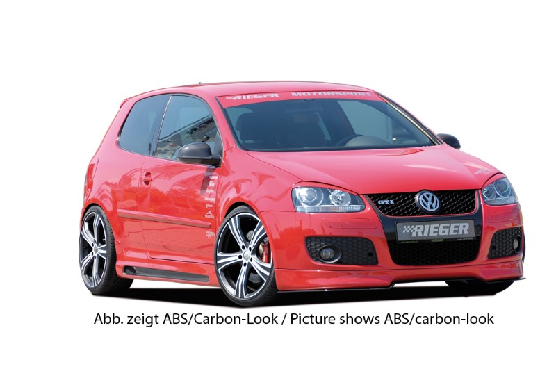 Zijskirts passend voor VW Golf V GTI Rieger met uitsnede