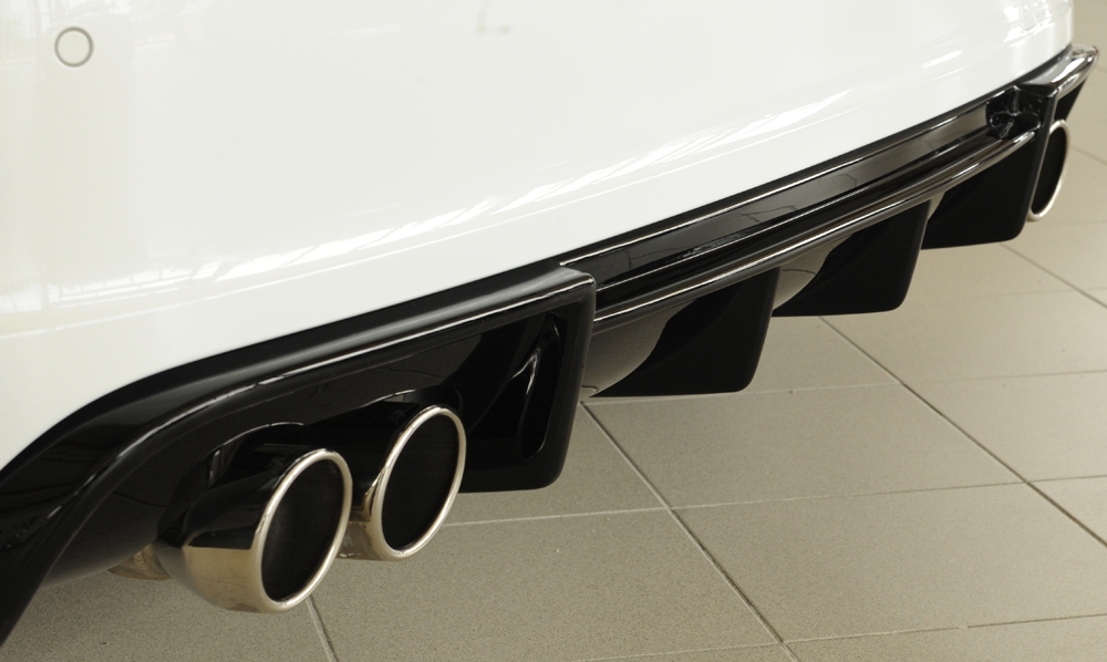 Achterbumper Diffuser passend voor Audi A3 8V 12-16 3deurs/Sportback Glossy black Rieger