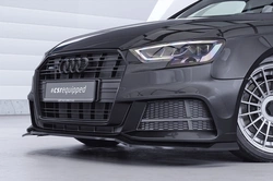 Voorspoiler passend voor Audi A3 S-Line / S3 8V – CSR Automotive Bekerspoilerlip Glanzend Zwart