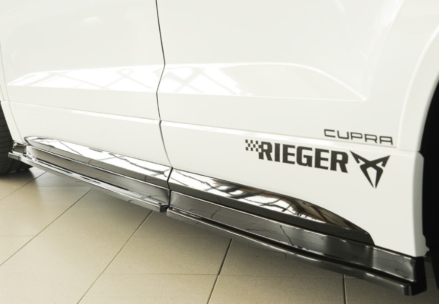 Zijskirts passend voor Seat Ateca 5FP FL Cupra Rieger Glans Zwart