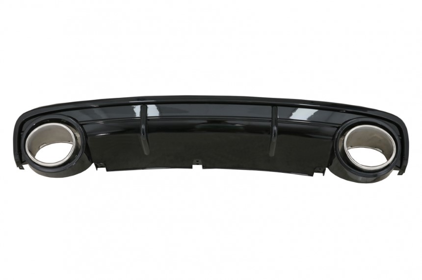 Achterbumper Diffuser passend voor Audi A6 C6 4F RS6 Look met Sierstukken 04-08