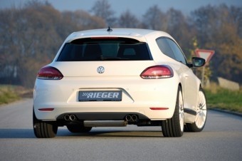 Diffuser passend voor Volkswagen Scirocco Rieger Carbon Look