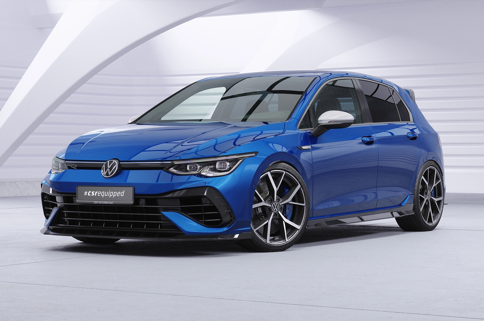 Voorspoiler passend voor VW Golf 8 (CD) R glans zwart