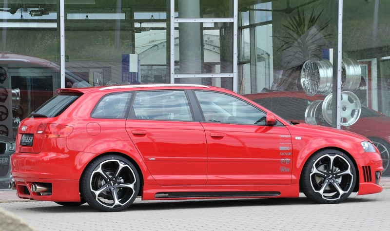 Achterbumper Diffuser passend voor Audi A3 8P Sportback Rieger