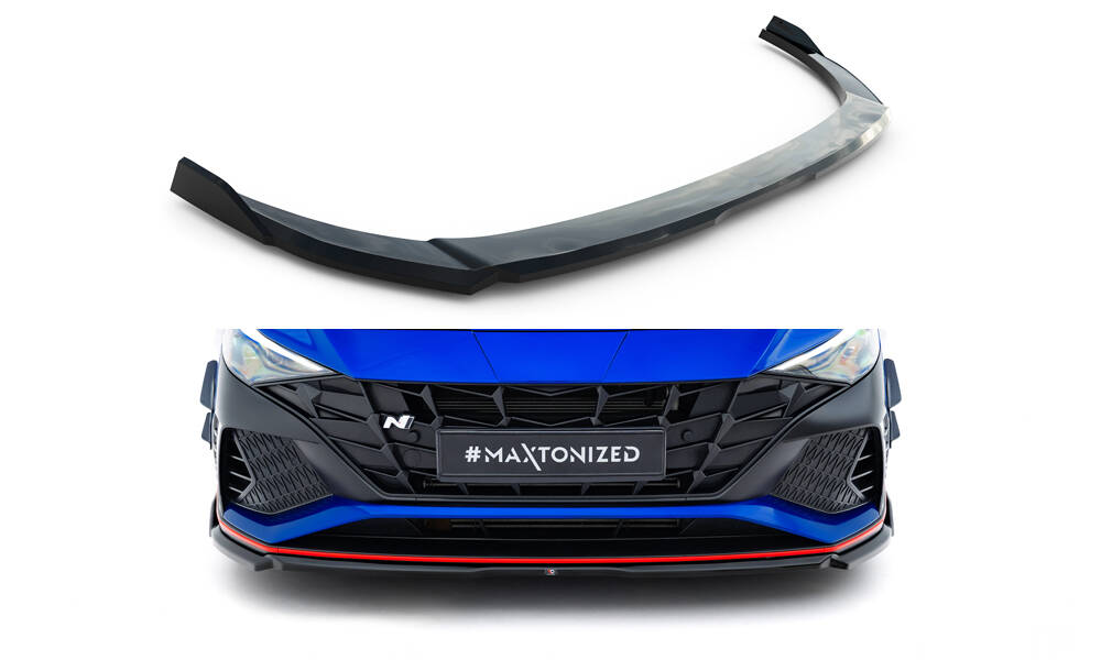 Voorspoiler V.1 Hyundai Elantra N MK7 Maxton Glanzend zwart