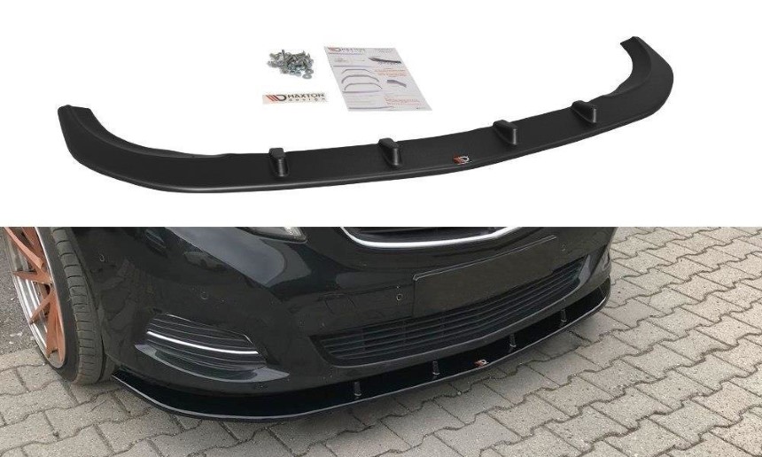 Voorspoiler passend voor Mercedes V-Klasse W447 Maxton Design glans zwart v.2