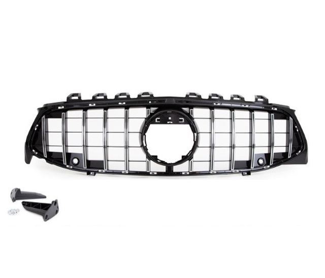 Grill passend voor Mercedes CLA C118, X118 Zwart Chroom 19-23 GT Look