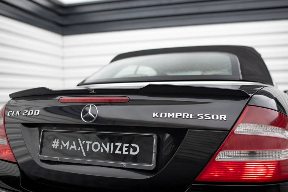 Spoiler passend voor Mercedes-Benz CLK W209 2002 - 2005 Maxton Glans Zwart